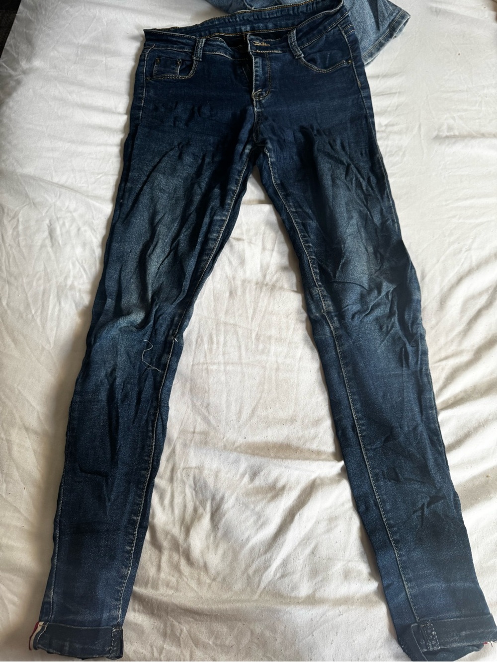 Women's Dark Blue Skinny Stretch Jeans